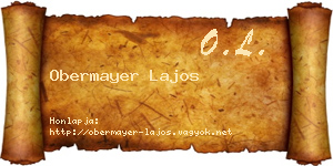 Obermayer Lajos névjegykártya