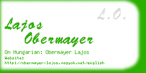 lajos obermayer business card